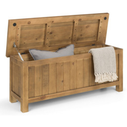 Julian Bowen Aspen Solid Reclaimed Pine Storage Bench - Size: 35 x 110 x 45cm - Cream - Wilko - thumbnail 5