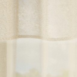 Tyrone Textiles Andorra Cream Textured Header Eyelet Voile Panel Curtains 140 x 137cm - Size: W 140 x D 137cm - Wilko - thumbnail 4