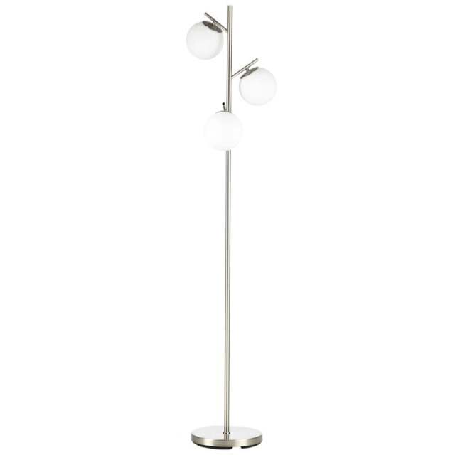 Portland 3-Light Tree Floor Lamps - Size: 2 x 27 x 169cm - Silver - Wilko - image 1
