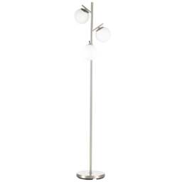 Portland 3-Light Tree Floor Lamps - Size: 2 x 27 x 169cm - Silver - Wilko