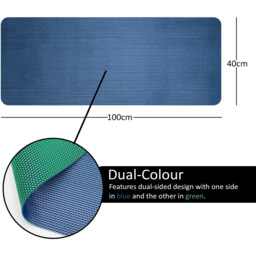 Nicoman Reversible Blue and Green Shower Mat 100 x 40cm - Size: 0.4 x 100 x 40cm - Wilko - thumbnail 5