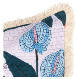 furn. Cypressa Lilac Floral Mosaic Cushion - Size: 50 x 50cm - Purple - Wilko - thumbnail 6