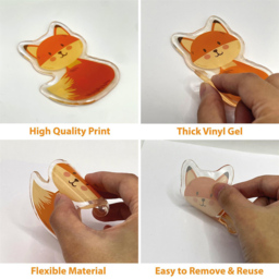 Walplus Fall in the Forest Cute Animals Double Sided Reusable Gel Window Sticker 28 Piece - Size: 0.3 x 30 x 55cm - Orange - Wilko - thumbnail 6