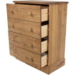 Core Products Cotswold 4 Drawer Wooden Chest of Drawers - Wilko - thumbnail 5
