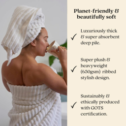 Misona Organic Cotton White Face Cloth 2 Pack - Size: 30 x 30cm - Wilko - thumbnail 3