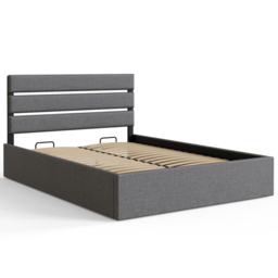GFW Hudson King Size Grey End Lift Ottoman Bed - Wilko - thumbnail 3