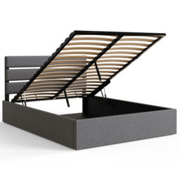 GFW Hudson King Size Grey End Lift Ottoman Bed - Wilko - thumbnail 4