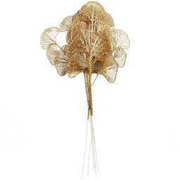 Leaf Golden Leaves Artificial Stem 65cm 6 Pack - Size: 65 x 15 x 15cm - Wilko