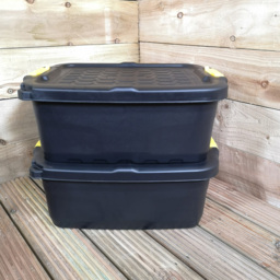 Samuel Alexander 24L Black Heavy Duty Lockable Storage Box - Size: 20 x 38 x 50cm - Wilko - thumbnail 3