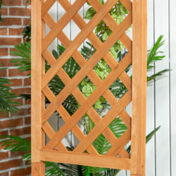 Outsunny Patio Garden Bench Natural Wood - Size: 25 x 50 x 137.5cm - Brown - Wilko - thumbnail 4