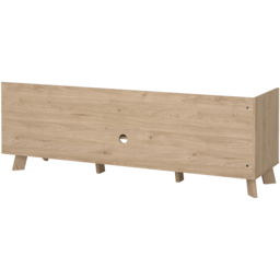 Furniture To Go Ikast Single Door 2 Drawer White and Brown TV Unit - Wilko - thumbnail 6