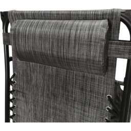 Samuel Alexander Set of 2 Black Multi Position Garden Sun Lounger with Canopy - Size: 1 Seater - Grey - Wilko - thumbnail 5