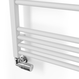Terma Fiona 1661BTU Soft Matt White Heated Towel Rail 1140 x 500mm - Size: 114 x 50 x 7.2cm - Wilko - thumbnail 4