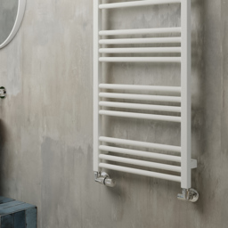 Terma Fiona 1661BTU Soft Matt White Heated Towel Rail 1140 x 500mm - Size: 114 x 50 x 7.2cm - Wilko - thumbnail 7