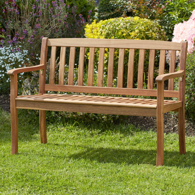 Garden Gear Seren Acacia Garden Bench - Size: 87 x 120 x 60cm - Brown - Wilko - image 1
