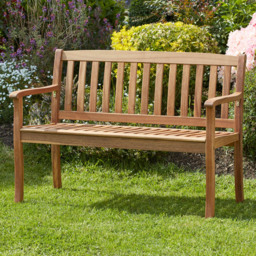 Garden Gear Seren Acacia Garden Bench - Size: 87 x 120 x 60cm - Brown - Wilko - thumbnail 1