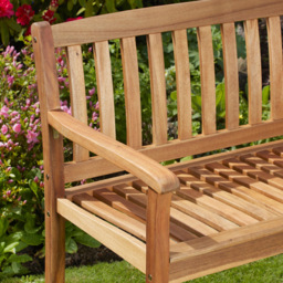 Garden Gear Seren Acacia Garden Bench - Size: 87 x 120 x 60cm - Brown - Wilko - thumbnail 4