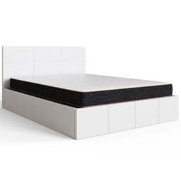 GFW Double White Faux Leather End Lift Ottoman Bed with Memory Pocket Spring Mattress - Wilko - thumbnail 5