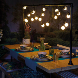 Luxform Honolulu 24V LED Festoon Light Set - Size: 750 x 5 x 10cm - Black - Wilko - thumbnail 4