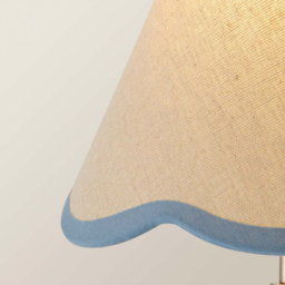 ValueLights Florie Mini Scallop Blue Trim Shade - Size: 13 x 19 x 19cm - Wilko - thumbnail 6