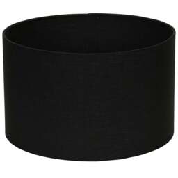 ValueLights Reni Black Fabric Small Drum Shade - Size: 25 x 15 x 25cm - Wilko