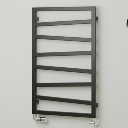 Terma Zig Zag Heban Black Heated Towel Rail 835 x 500mm - Size: 83.5 x 50 x 7.2cm - Wilko - thumbnail 3