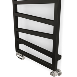 Terma Zig Zag Heban Black Heated Towel Rail 835 x 500mm - Size: 83.5 x 50 x 7.2cm - Wilko - thumbnail 6