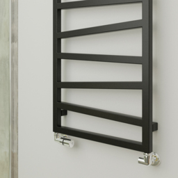 Terma Zig Zag Heban Black Heated Towel Rail 835 x 500mm - Size: 83.5 x 50 x 7.2cm - Wilko - thumbnail 7