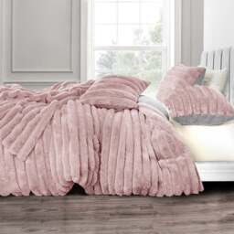 Velosso Super King Size Blush Jumbo Cord Duvet Set - Wilko