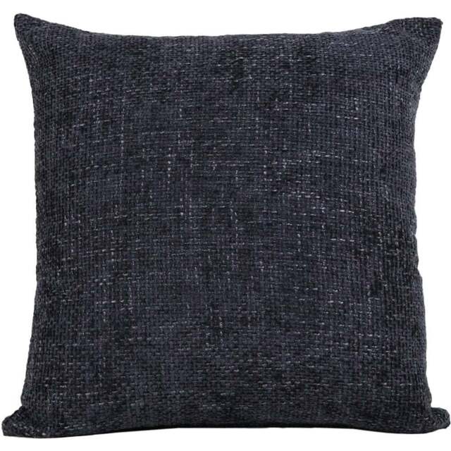 Divante Balham Denim Boucle Cushion 50 x 50cm - Black - Wilko - image 1