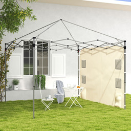 Outsunny 3 x 3m Beige Pop Up Gazebo Side Panel - Cream - Wilko - thumbnail 1