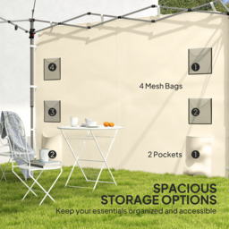 Outsunny 3 x 3m Beige Pop Up Gazebo Side Panel - Cream - Wilko - thumbnail 6
