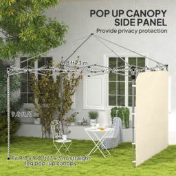 Outsunny 3 x 3m Beige Pop Up Gazebo Side Panel - Cream - Wilko - thumbnail 5