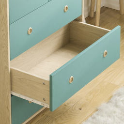 Junior Vida Neptune 5 Drawer Blue and Oak Storage Chest - Size: 5 Drawers - Wilko - thumbnail 6