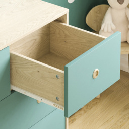 Junior Vida Neptune 5 Drawer Blue and Oak Storage Chest - Size: 5 Drawers - Wilko - thumbnail 5