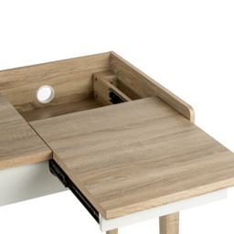 Teknik Office Giru Desk Sonoma Oak Effect and White - Size: 120 x 57 x 80cm - Brown - Wilko - thumbnail 6