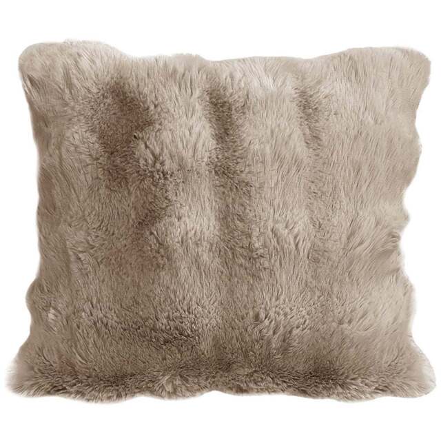 Sweet Dreams Alpine Beige Faux Fur Cushion 56 x 56cm - Wilko - image 1