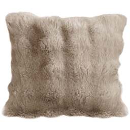 Sweet Dreams Alpine Beige Faux Fur Cushion 56 x 56cm - Wilko - thumbnail 1