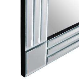 Premier Housewares Sana Square Linear Wall Mirror - Size: 69 x 58cm - Wood - Wilko - thumbnail 5
