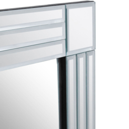 Premier Housewares Sana Square Linear Wall Mirror - Size: 69 x 58cm - Wood - Wilko - thumbnail 4