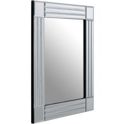 Premier Housewares Sana Square Linear Wall Mirror - Size: 69 x 58cm - Wood - Wilko - thumbnail 3