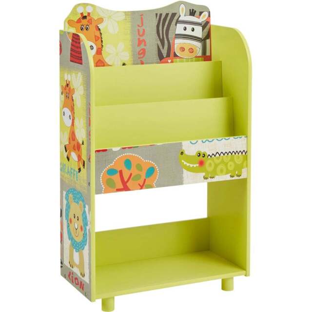 Liberty House Toys Kids Safari Bookcase. - Size: 96.5 x 48.5 x 24cm - Green - Wilko - image 1