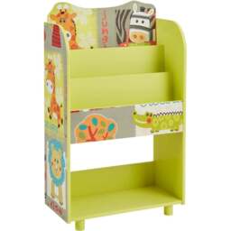 Liberty House Toys Kids Safari Bookcase. - Size: 96.5 x 48.5 x 24cm - Green - Wilko