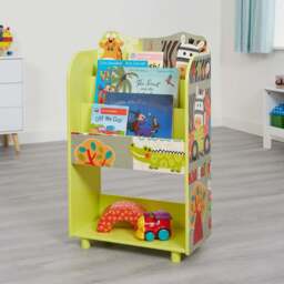 Liberty House Toys Kids Safari Bookcase. - Size: 96.5 x 48.5 x 24cm - Green - Wilko - thumbnail 3