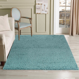 Desire Rugs Oxford Duck Egg Plain Shaggy Rug 80 x 150cm - Duckegg - Wilko - thumbnail 3