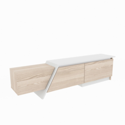 Decorotika Zonas 3 Door Cordoba and White TV Unit - Size: 45 x 180 x 35cm - Multi - Wilko - thumbnail 3