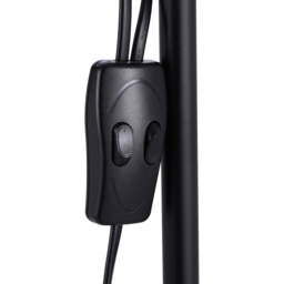 Living and Home Black 2 Head Floor Lamp - Size: 175 x 23 x 23cm - Wilko - thumbnail 4
