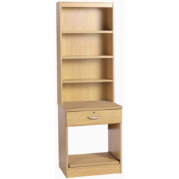 R White Cabinets Single Drawer 4 Shelf Printer Desk Stand with Hutch Brown - Size: 182.8 x 60 x 54cm - Wilko - thumbnail 3