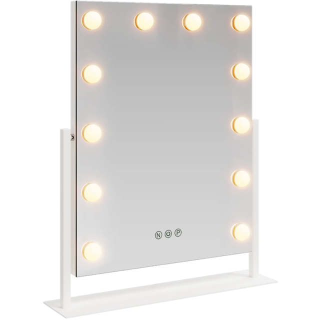 vidaXL LED White Vanity Mirror 44 x 10 x 53cm - Size: 53 x 44 x 10cm - Wilko - image 1