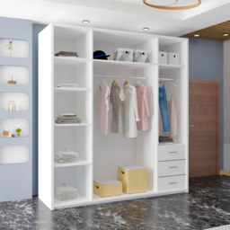 Sliding Wardrobes 4U Etna 2 Door White Wide Full Mirrored Wardrobe 200cm - Wilko - thumbnail 3
